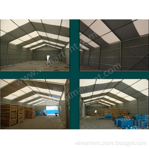 Clear-Span 10m White and Gray Aluminum PVC Storage Tent